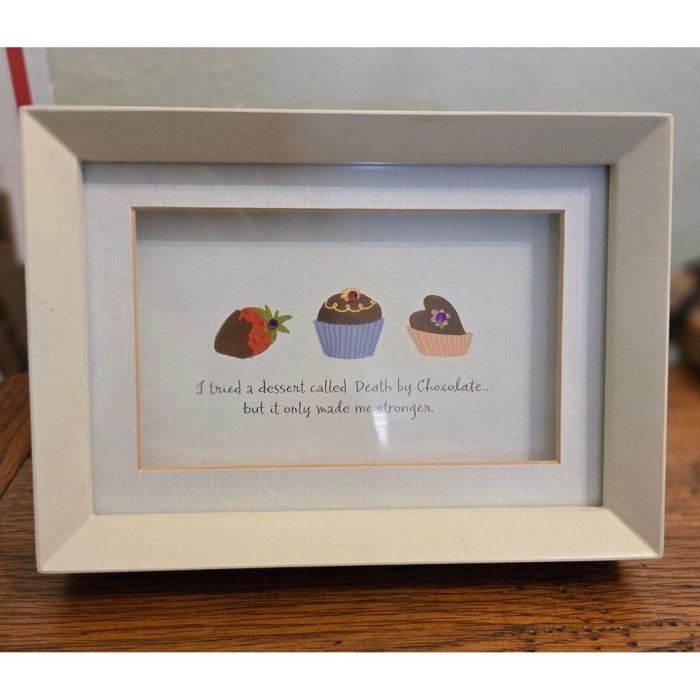 Hallmark Framed Print Death by Chocolate Dessert 5x7 Wall Art Decor